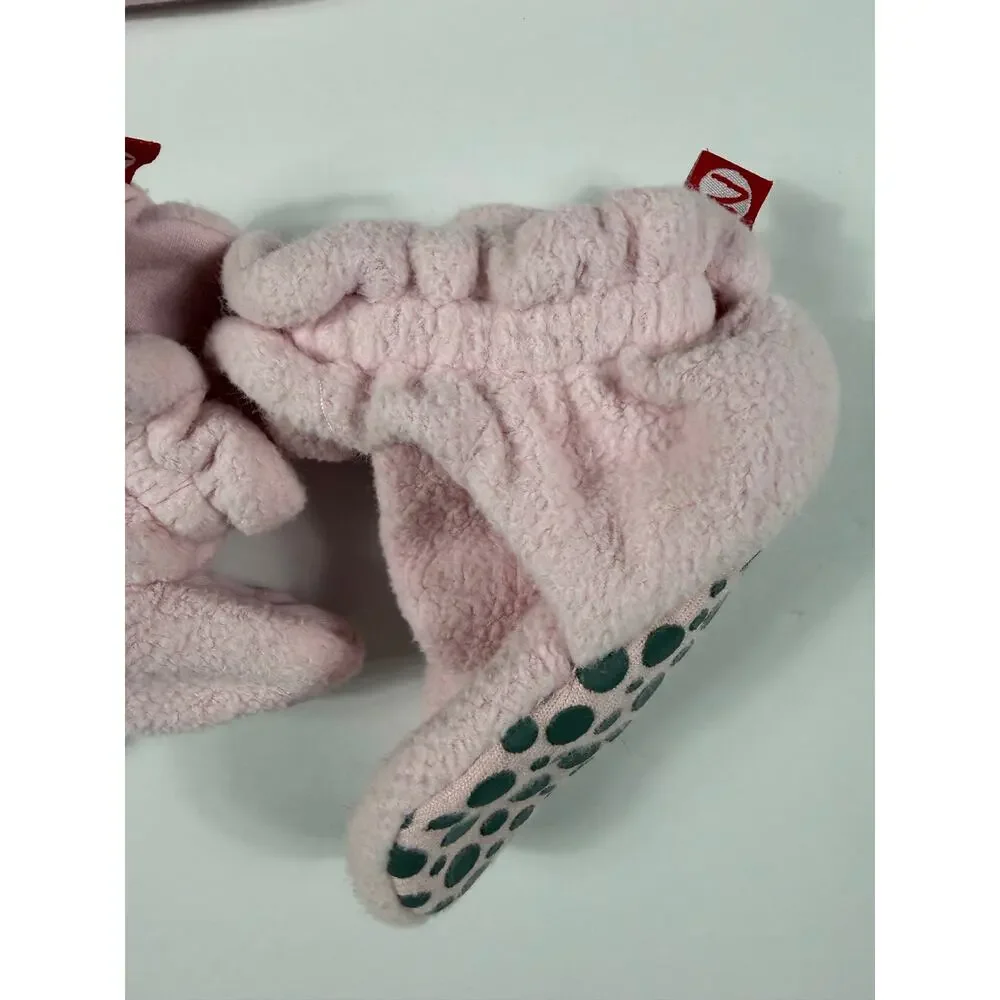 Zutano Baby Pink Fleece Booties 12 months